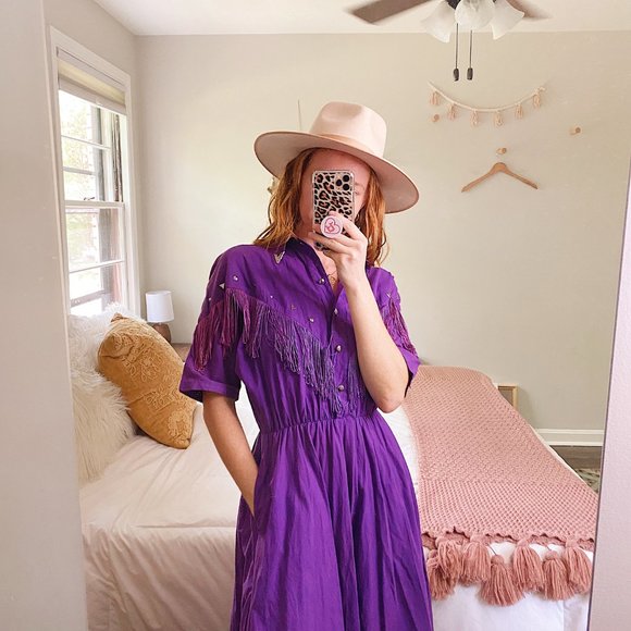 Lilia Smitty Dresses & Skirts - Lilia Smitty Purple Western Midi Dress